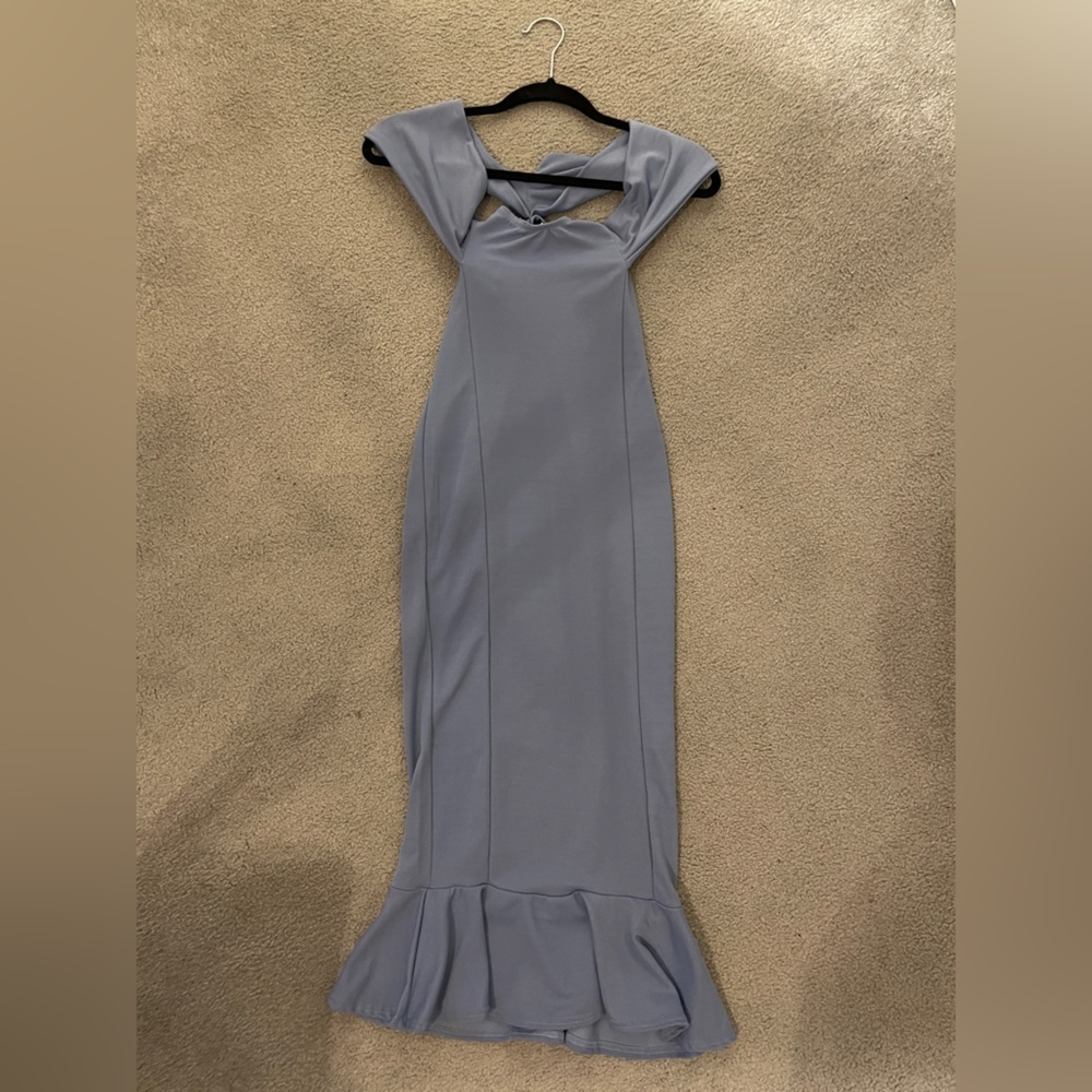 Dusty Blue midi dress